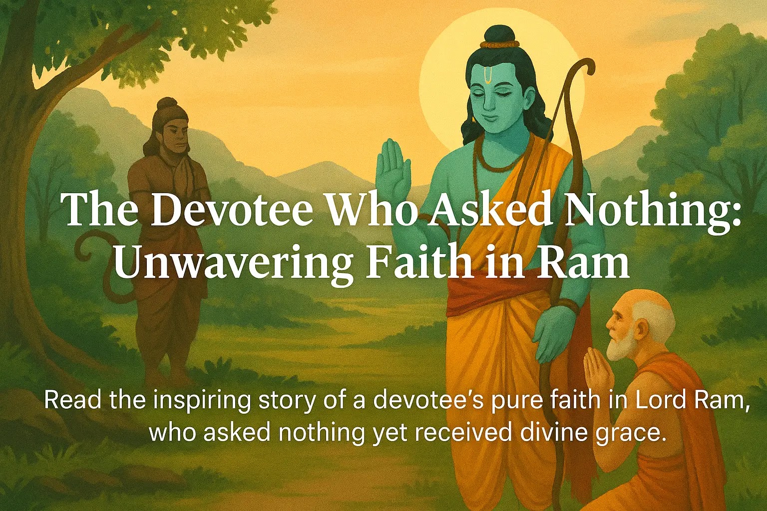 Discover the heart-touching story of a unique devotee who, unlike any other, asked for nothing in his entire life except that Lord Shri Ram perform his last rites. Living far from material attachments and society’s judgments, his faith in Ram’s name alone carried him through hardships. Witness how his unwavering devotion moved even Hanuman Ji and Lord Rama, who honored his last wish with divine intervention. This inspiring tale reminds us that true surrender brings everything we need. Experience a profound lesson on the power of faith, the grace of the Lord, and the ultimate success of a life devoted to God, as told through this extraordinary devotee’s timeless journey.