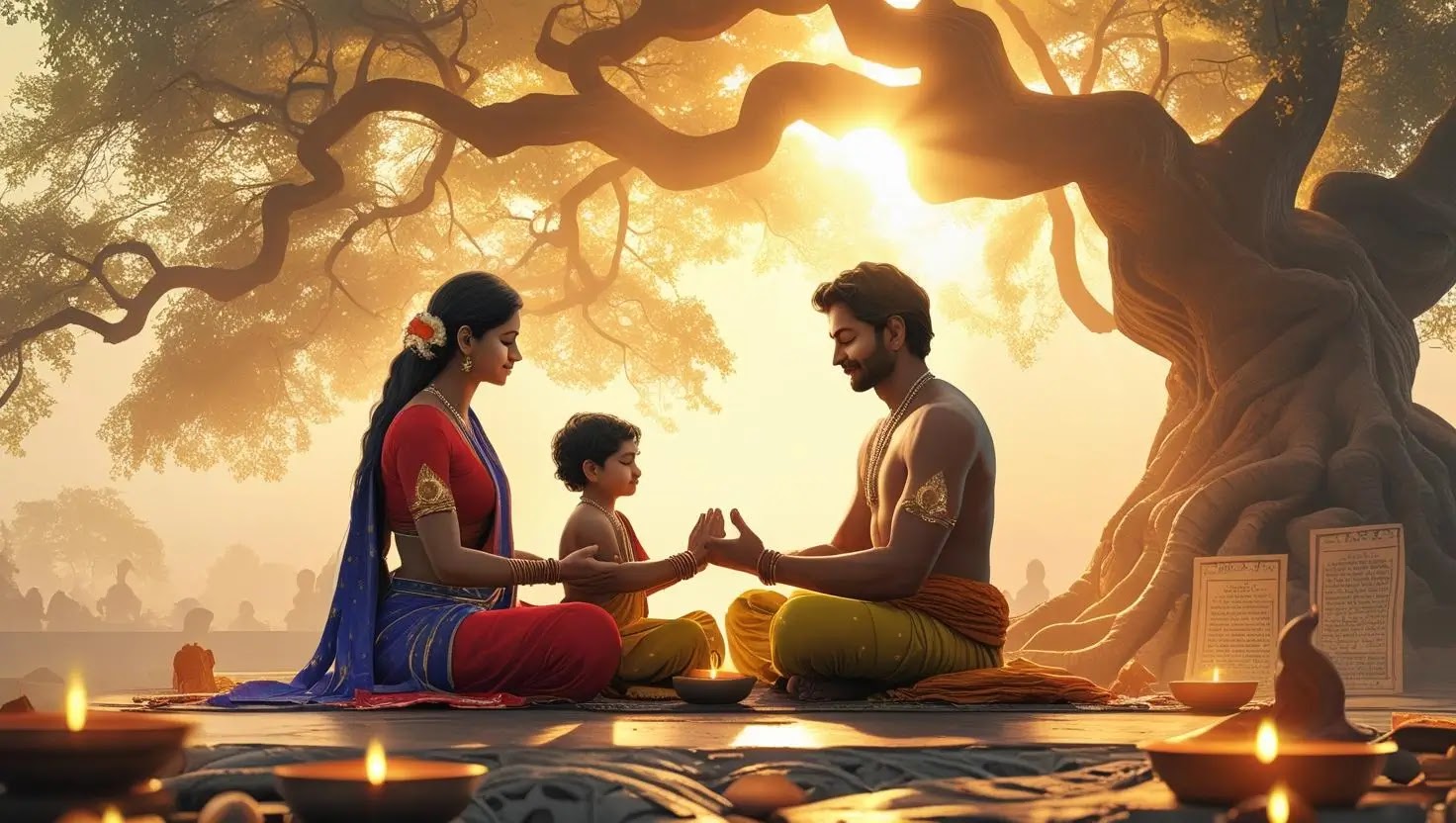 Discover how karma shapes parent-child relationships in Hinduism. Learn about 4 types of children—service putra, enemy putra, udasin putra & debt-repaying—based on past life karma. Spiritual guide for family bonds & karmic justice.