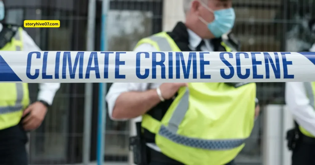 Yellow crime scene tape blocking an American street for investigation - true crime updates USA