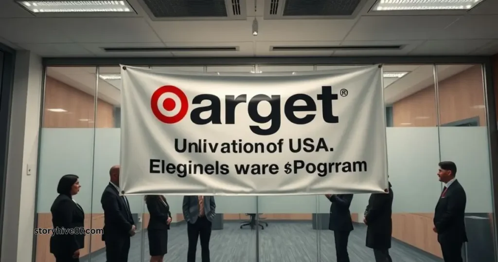Target USA 2025 corporate office removing diversity and inclusion program banner